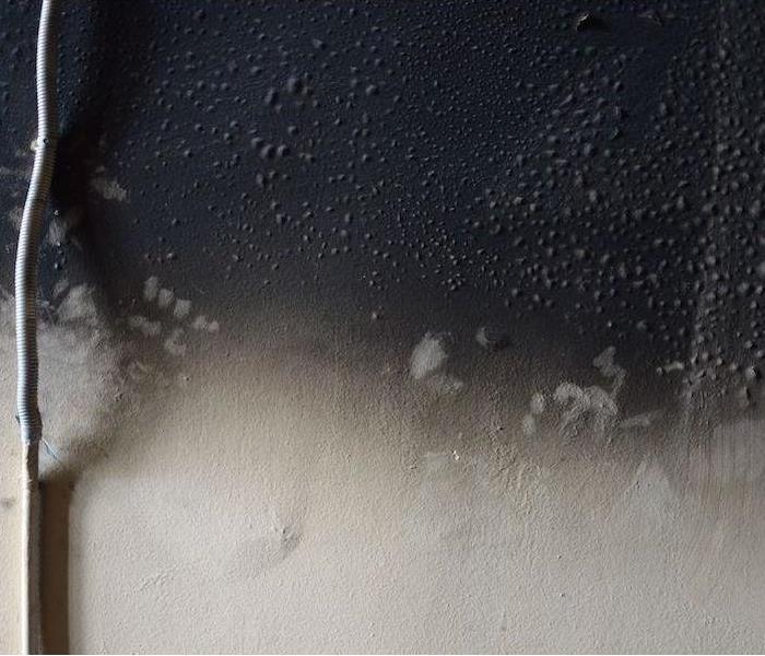 Soot on a Wall After Fire